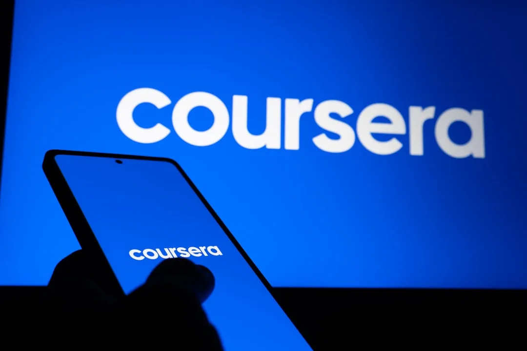 student studying online