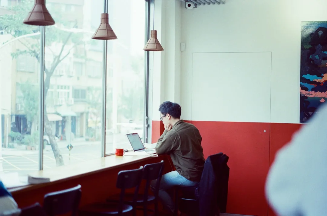 screenwriter working at desk