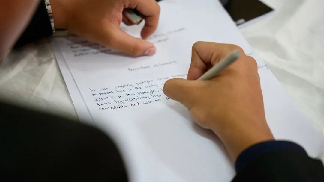 business professional writing letter