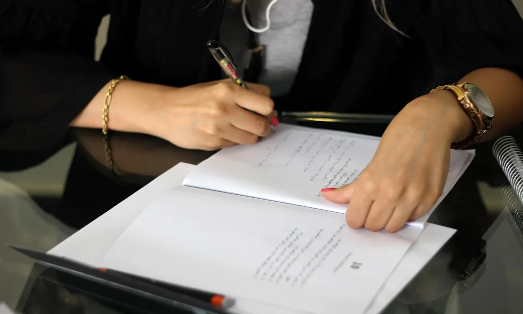 lawyer working on documents