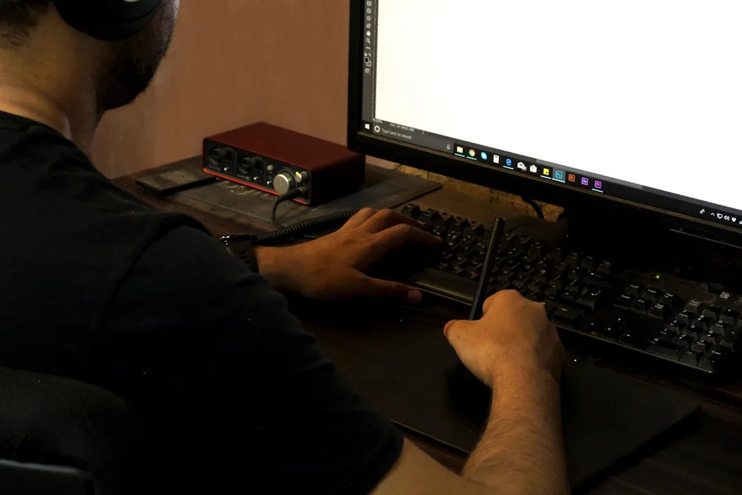 person writing video script