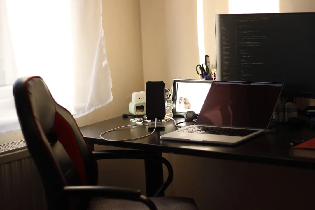 student studying laptop