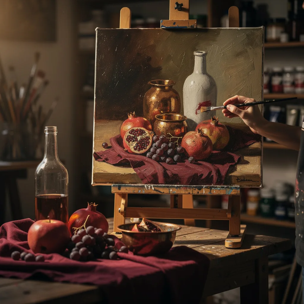 الرسم المباشر للطبيعة الصامتة